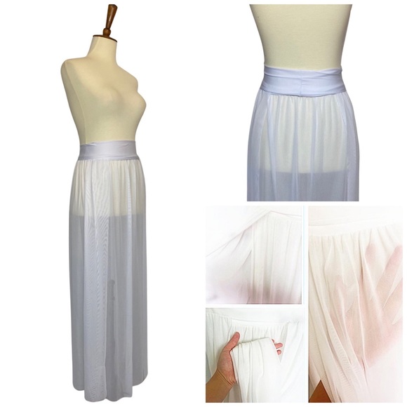 Sexy Semi-Sheer Maxi Skirt Swimsuit Beach Coverup - Picture 11 of 16